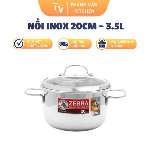 Nồi Đa Năng Inox 304 3 Đáy Nắp Kính Extreme Infinity 3.5L - 20cm, Dụng Cụ Nấu Ăn Tiện Lợi Cho Gia Đình