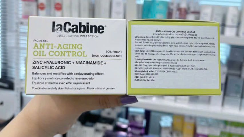 Kem Dưỡng LaCabine Anti-Aging Oil Control - Kiểm Soát Dầu Nhờn, Giữ Da Trẻ Trung, Ngăn Ngừa Nếp Nhăn, Phù Hợp Mọi Dạng Da