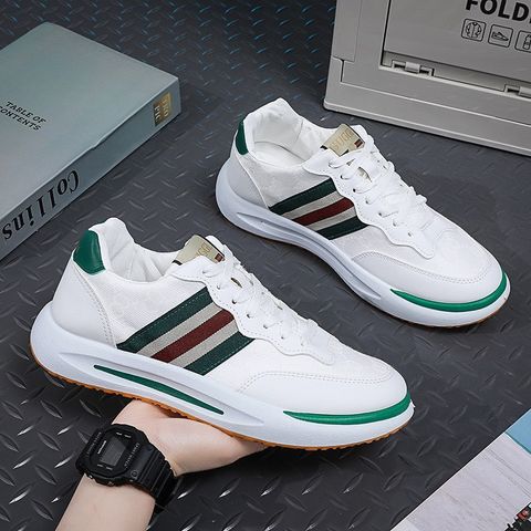 Giày Nam Da PU BX08 Thể Thao Trẻ Trung - Giày Sneakers Năng Động Chất Liệu Mềm Êm Chân, Có 3 Màu sắc Đen, Trắng, Vàng