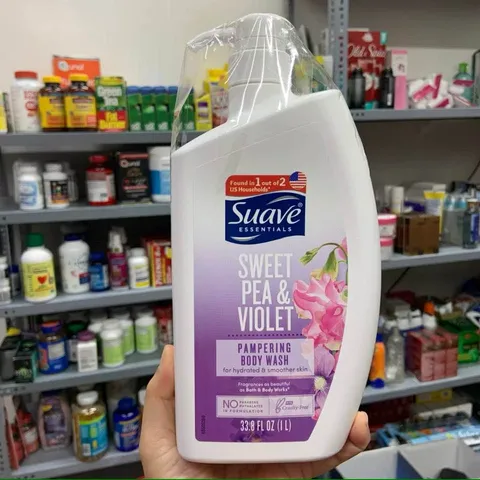 Sữa Tắm Suave Sweet Pea & Violet 1000ml - Hương Thơm Ngọt Ngào, Dưỡng Ẩm Cho Da, Phù Hợp Mọi Loại Da