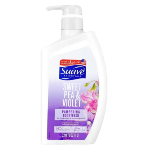 Sữa Tắm Suave Sweet Pea & Violet 1000ml - Hương Thơm Ngọt Ngào, Dưỡng Ẩm Cho Da, Phù Hợp Mọi Loại Da