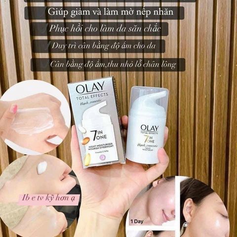 Kem Olay dưỡng ban đêm Total Effects 7In1 Moisturiser 50ml ( bản UK)