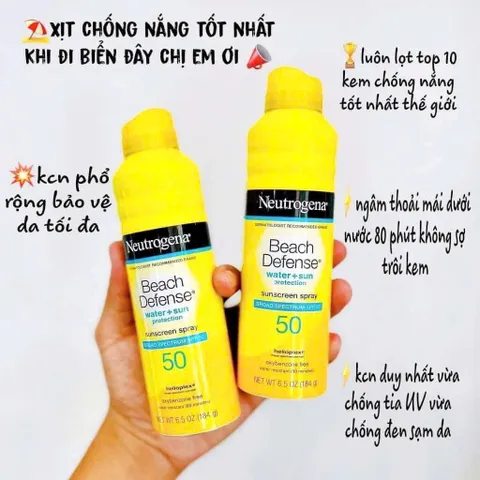 Xịt Chống Nắng Neutrogena Beach Defense Sunscreen Spray - Spf 50