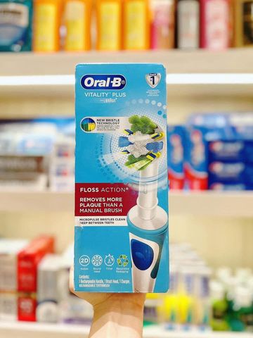Bàn Chải Đánh Răng Điện Oral-B Vitality Floss Action - Đối Tượng Răng Nhạy Cảm, Công Nghệ Làm Sạch 3D, Chăm Sóc Nướu Tốt Nhất