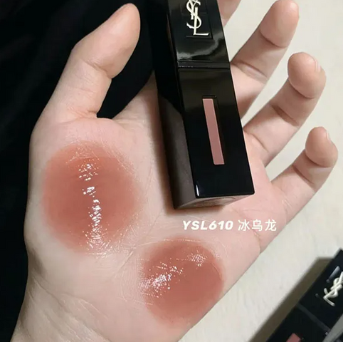 Son Kem Yves Saint Laurent YSL Vinyl Cream Lip Stain 610 Nude Champion Màu Nude Cam 338196
