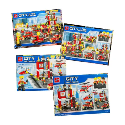 Bộ Lắp Ráp Mô Hình Đội Cứu Hộ City Fire Rescue LX.A341 & LX.A343 - Đồ Chơi Lego Sáng Tạo Phát Triển Kỹ Năng Trẻ Em