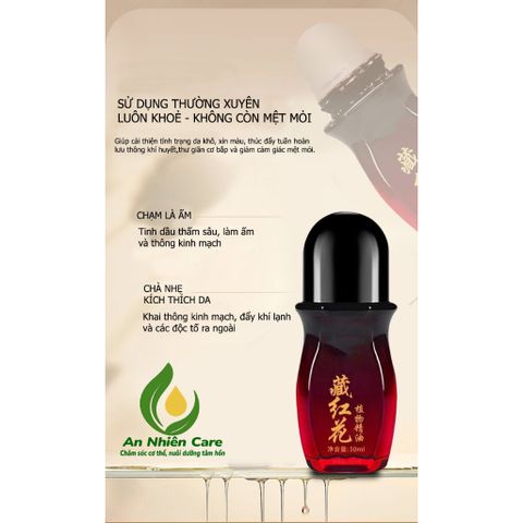 Dầu Massage Cổ Vai Gáy Nóng Tinh Dầu Saffron, Nhụy Hoa Nghệ Tây - Giảm Đau, Cạo Gió, Dưỡng Da, Thư Giãn Tinh Thần Cho Gia Đình