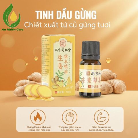 Tinh Dầu Ngải Cứu & Gừng - Chăm Sóc Da, Giảm Đau Đầu, Giúp Ngủ Sâu, Dưỡng Ẩm Tự Nhiên, Hỗ Trợ Làm Mờ Vết Rạn Da