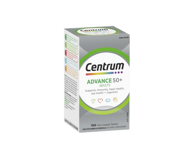 Vitamin Centrum Advance 50+ - Tổng Hợp Dinh Dưỡng Cho Người Trên 50 - 100 Viên Hỗ Trợ Tim Mạch, Xương Khớp, Trí Nhớ