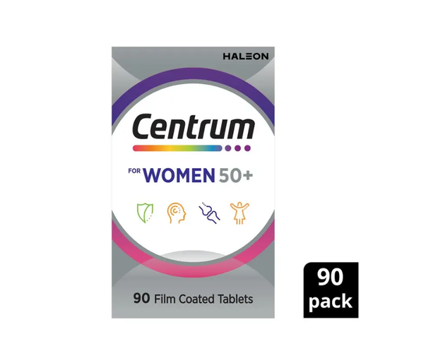 Vitamin Tổng Hợp Centrum For Women 50+ 90 Viên - Bổ Sung Dinh Dưỡng Cho Phụ Nữ Trên 50 Tuổi, Hỗ Trợ Sức Khỏe Xương Và Tim Mạch