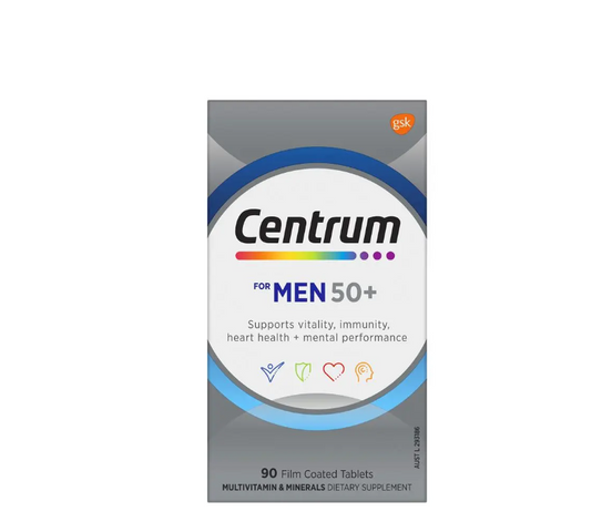 Vitamin Tổng Hợp Centrum For Men 50+ 90 Viên – Bổ Sung Dinh Dưỡng Cho Nam Giới Trên 50 Tuổi, Hỗ Trợ Tim Mạch Và Sức Khỏe Xương Khớp