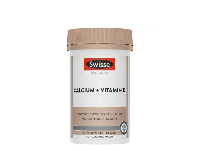 Viên uống Swisse Ultiboost Calcium & Vitamin D 150 Viên - Hỗ Trợ Sức Khỏe Xương và Mật Độ Xương Chắc Khỏe
