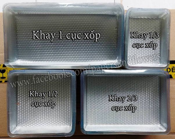 Khay Nhựa Đựng Xốp Cắm Hoa Tươi - Giúp Giữ Nước, Bộ 50 Cái, Dụng Cụ Cắm Hoa Tiện Ích, Sản Xuất Tại VN