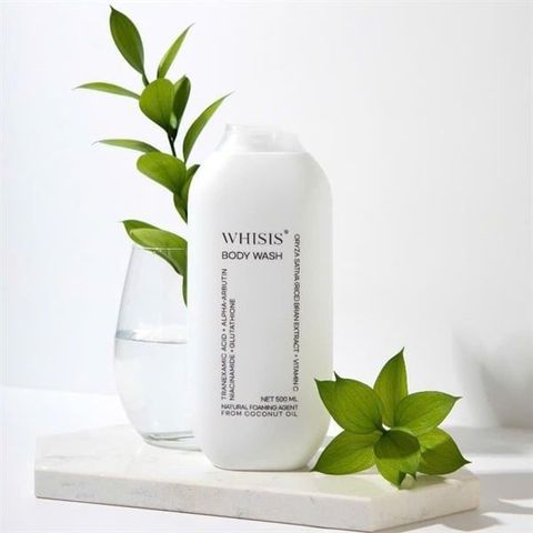 Sữa Tắm Whisis Body Wash Dưỡng Da Sáng Khỏe 500ml - Tặng Kèm Bông Tắm Mềm Mại, Chăm Sóc Da Tự Nhiên, Hương Thơm Dịu Dàng