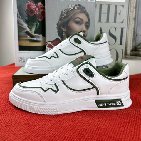 Giày Thể Thao Nam Da Thoáng Khí - Sneakers Thời Trang Dễ Phối Đồ, Chất Liệu Cao Cấp, Kích Thước 39-44, Đen/Xanh
