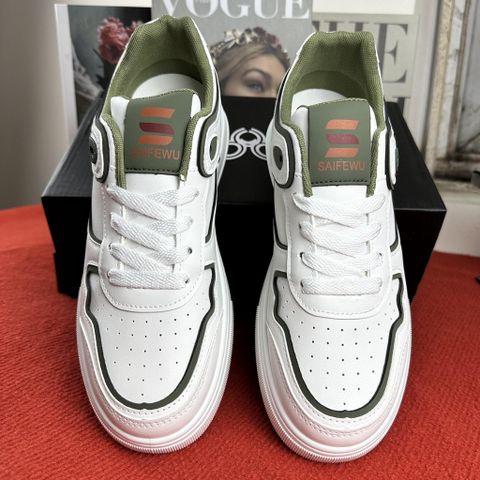 Giày Thể Thao Nam Da Thoáng Khí Thời Trang Dễ Phối Đồ - Sneakers Thể Thao Phong Cách Hiện Đại, Đen & Xanh
