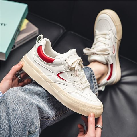 Giày Nam Sneaker M518 Hotrend NEW - Giày Thể Thao Kiểu Dáng Classic Hàn Quốc, Chất liệu Da PU, Màu Xanh - Trắng