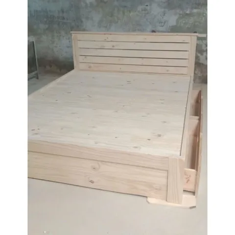 Giường Hộp Gỗ Thông Cao Cấp Có Tủ Lưu Trữ - Giường Ngủ Tự Nhiên Chất Lượng 1.6x2m, Miễn Phí Vận Chuyển HCM