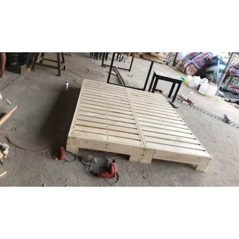 Giường Gỗ Thông Nhập Khẩu 1,6x2m - Giường Pallet Chân Cao, Chất Liệu An Toàn, Thiết Kế Hiện Đại, Hàng Đặt Xưởng 100% Mới