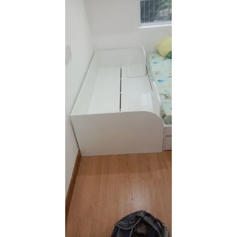 Giường Ngủ Gỗ Cho Bé 80x150cm - Giường Đơn Gỗ MDF Chịu Lực 150kg, Kèm Nệm Mềm Dày 5cm và Drap Bọc