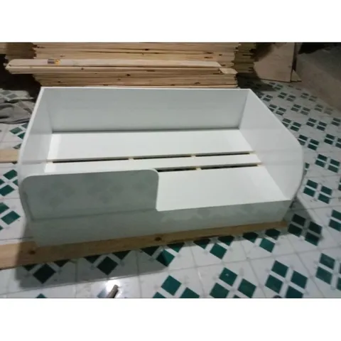 Giường Ngủ Gỗ Cho Bé 80x150cm - Giường Đơn Gỗ MDF Chịu Lực 150kg, Kèm Nệm Mềm Dày 5cm và Drap Bọc