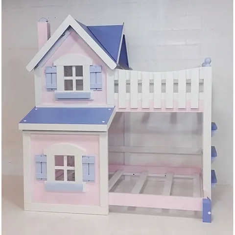 Giường Tầng Hình Ngôi Nhà Cho Bé - Giường Gỗ Tự Nhiên Cao Cấp, Kích Thước 1.2x1.9m, Thiết Kế Đẹp Mắt và An Toàn