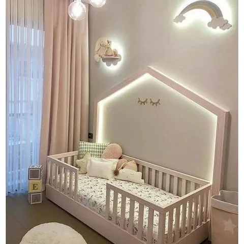 Giường Đơn Hình Ngôi Nhà Cho Bé - Giường Gỗ Thông Nhập Khẩu, Freeship HCM, Kích Thước 100x160cm, Đảm Bảo Chất Lượng 12 Tháng