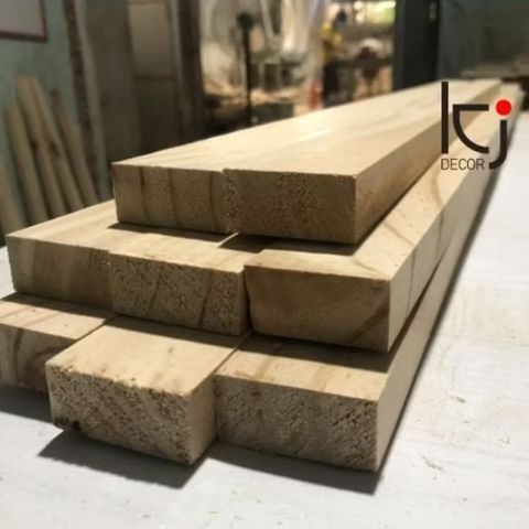 Thanh gỗ thông dài 50x4x2 cm nhập khẩu - Gỗ tự nhiên láng mịn 4 mặt cho trang trí và DIY văn phòng phẩm