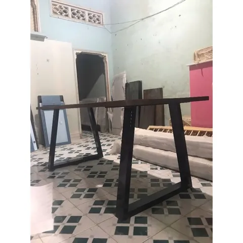 Chân Bàn Sắt Hộp Dày 1.2mm Sơn Tĩnh Điện 72cm - Chân Bàn Đen Kiên Cường, Phù Hợp Bàn Ăn và Văn Phòng (1 Cặp)