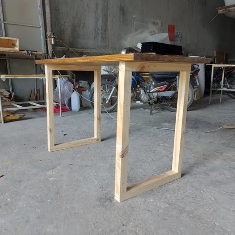 Chân Bàn Gỗ Thông Cao 72cm - Chịu Lực 150kg, Phù Hợp Nhiều Kích Cỡ Mặt Bàn, Màu Vân Gỗ Tự Nhiên/Nâu