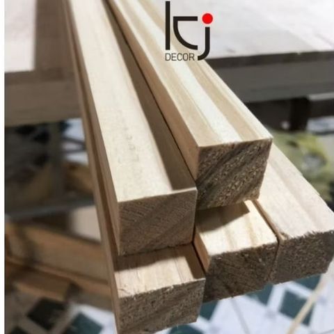 Combo 5 Thanh Gỗ Thông Vuông 3x3cm Dài 1m5 Bào Láng 4 Mặt - Vật Liệu Xây Dựng Chất Lượng Cao