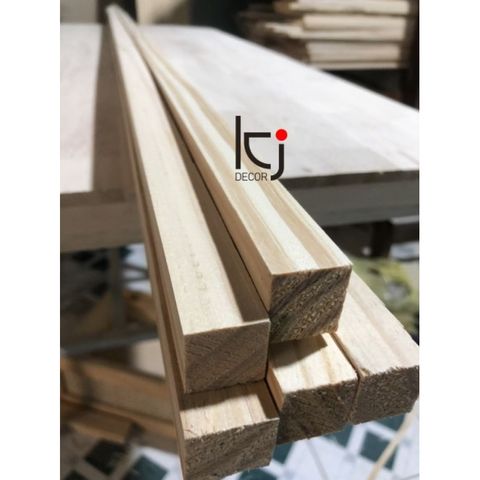 Thanh Gỗ Thông Nhập Khẩu 100x3x3cm - Láng Mịn 4 Mặt, Dụng Cụ Tiện Ích Cho Nội Thất và DIY