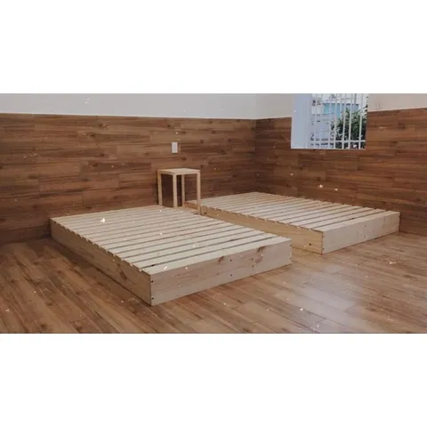 [KID115] giường hộp gỗ thông 1.2x2m và 1.4x2m