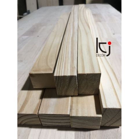 Thanh gỗ thông nhập khẩu 80x4x3cm - Gỗ thô mịn 4 mặt, vật liệu văn phòng phẩm tiện ích, cắt theo yêu cầu