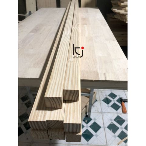 Thanh Gỗ Thông Vuông 3x3cm Dài 1m5 - Gỗ Thông Nhập Khẩu Láng Mịn 4 Mặt, Cắt Theo Kích Thước Yêu Cầu