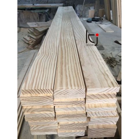 Thanh gỗ thông nhập khẩu 15cm x 1m4 x 2cm - Gỗ chà nhám láng mịn 4 mặt, cắt theo yêu cầu