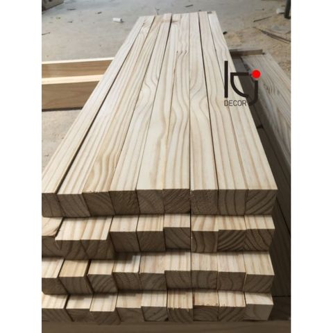 Thanh gỗ thông tự nhiên dài 50cm, rộng 4cm, dày 3cm - Gỗ đã chà nhám láng mịn 4 mặt, cắt theo yêu cầu, dụng cụ tiện ích cao cấp