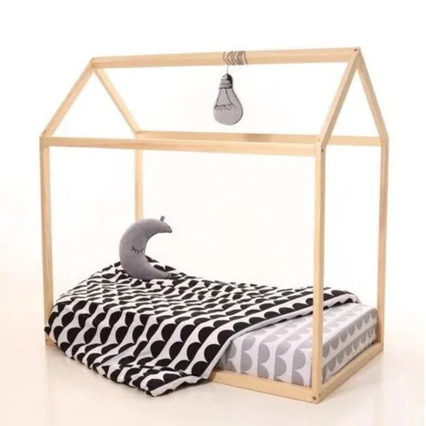 Giường Ngôi Nhà Cho Bé - Giường Gỗ Thông 100x160cm An Toàn và Thẩm Mỹ, Dễ Dàng Lắp Đặt, Thích Hợp Cho Bé Yêu