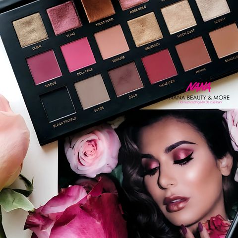 Bảng Phấn Mắt Huda Beauty Rose Gold Eyeshadow Palette 18 Màu - Phấn Trang Điểm Cao Cấp, Dễ Tán, Đẹp Mặt