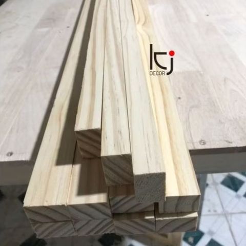 Thanh gỗ thông nhập khẩu láng mịn 80x3x2 cm - Dụng cụ tiện ích, cắt theo kích thước yêu cầu