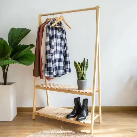 [KID010] Kệ treo quần áo chữ A 2 tầng décor phong cách Hàn Quốc