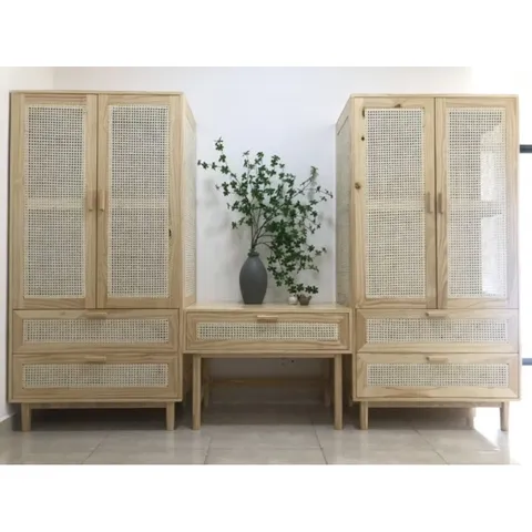 Tủ Quần Áo Cánh Mây Gỗ Thông Nhập Khẩu 100x55x200cm - Đẹp, Bền, Phong Cách Thiết Kế Hiện Đại, Thích Hợp Cho Nhà Cửa