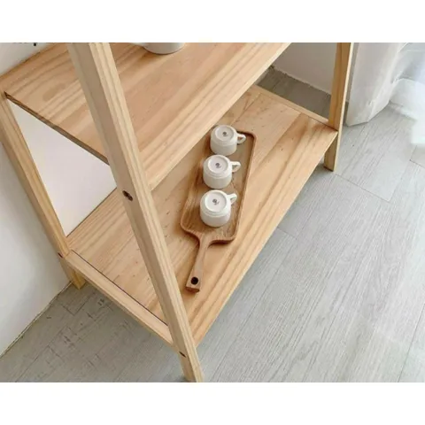 Kệ sách 4 tầng gỗ thông tự nhiên - Đẹp, bền, chống ẩm mốc - Kích thước 64x35x150cm - Thích hợp cho văn phòng và phòng khách