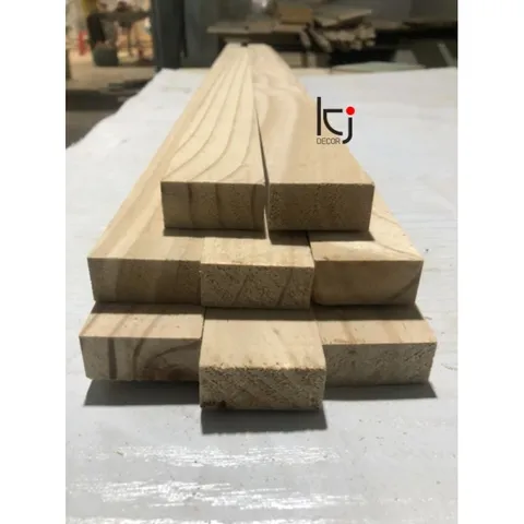 Thanh Gỗ Thông Nhập Khẩu 120x4x2 cm - Láng Mịn 4 Mặt Cho Đồ Gỗ Gia Dụng Nhà Bếp