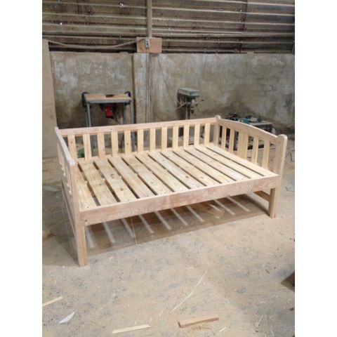 Giường Đơn Cho Bé - Giường Ghép với Bố Mẹ Gỗ Thông An Toàn, Kích Thước 70x140cm, Tải Trọng 250kg, Bảo Hành 12 Tháng