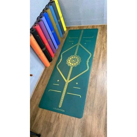 Thảm Tập Yoga Cao Su Tự Nhiên LOUISYOGA - Phiên Bản Asana/Moon, Chống Trơn Trượt 100%, Tặng Túi Đựng, Kích Thước 183x68cm