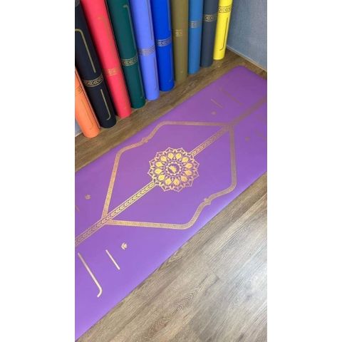 Thảm Tập Yoga Cao Su Tự Nhiên LOUISYOGA - Phiên Bản Asana/Moon, Chống Trơn Trượt 100%, Tặng Túi Đựng, Kích Thước 183x68cm