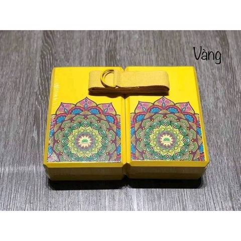 Combo Gạch Tập Yoga EVA 220gr & Dây Tập 1.83m - Bộ Đồ Tập Thể Dục Du Lịch Nguyên Liệu Nhẹ, An Toàn, Tiện Lợi