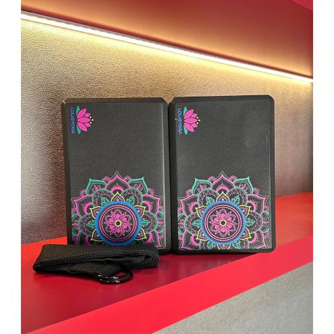 Combo Gạch Tập Yoga EVA 220gr & Dây Tập 1.83m - Bộ Đồ Tập Thể Dục Du Lịch Nguyên Liệu Nhẹ, An Toàn, Tiện Lợi