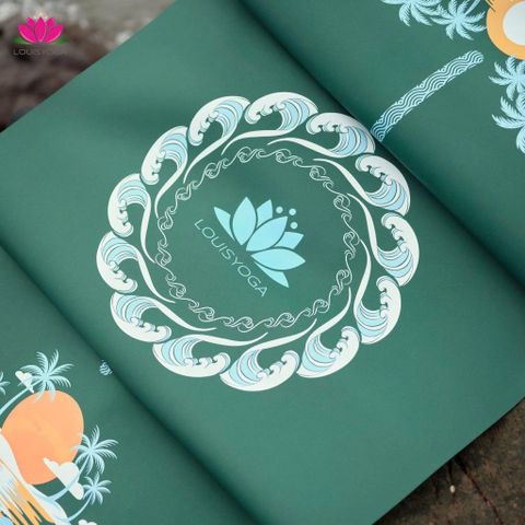 Thảm Tập Yoga Du Lịch Gấp Gọn OCEAN - Cao Su PU Sinh Thái, Chống Trượt, Phù Hợp Tập Luyện 183 x 68cm, Tặng Túi Hữu Ích